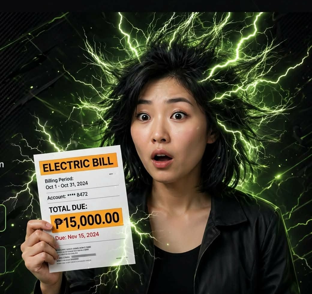Customer reviewing an electricity bill while considering Solar
